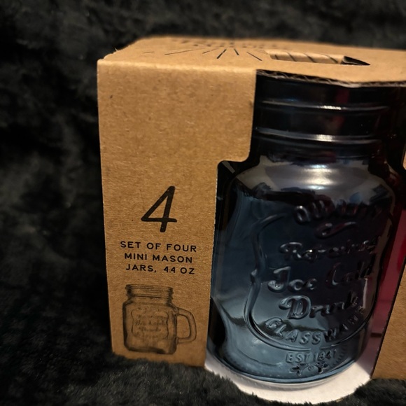 Mini Multi-Color Mason Jar Glass Mugs – Set of 4 - Picture 3 of 8